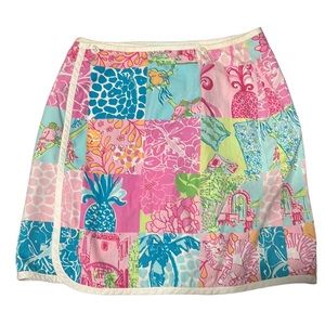 Lilly Pulitzer wrap mini skirt size 6